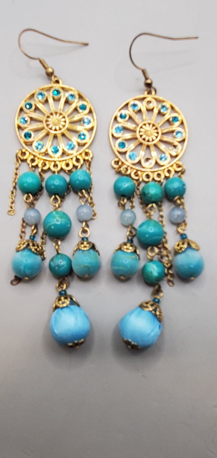 10Pc Southwest Style Faux Turquoise Lot: Premier Designs Necklace, Avon pendant+