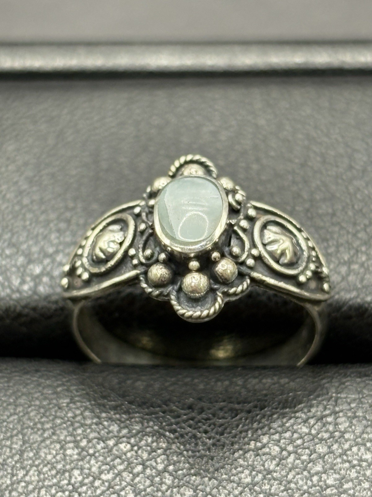 New Condition Sterling Silver Larimar Ring Size 7 G6