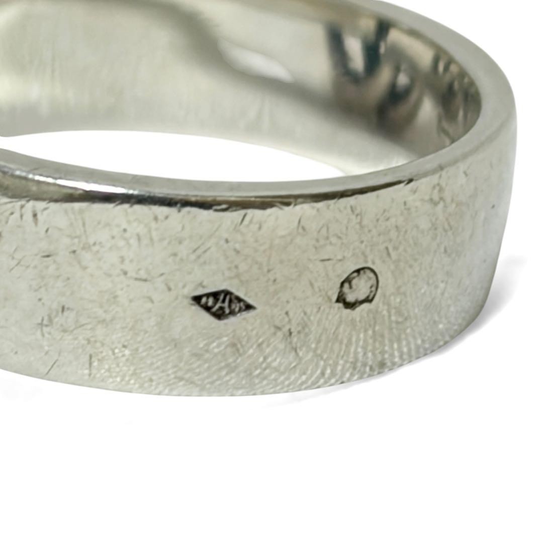 HERMÈS Deux Anneaux Ring SV925 Silver #52 (Size 12) Auth Used