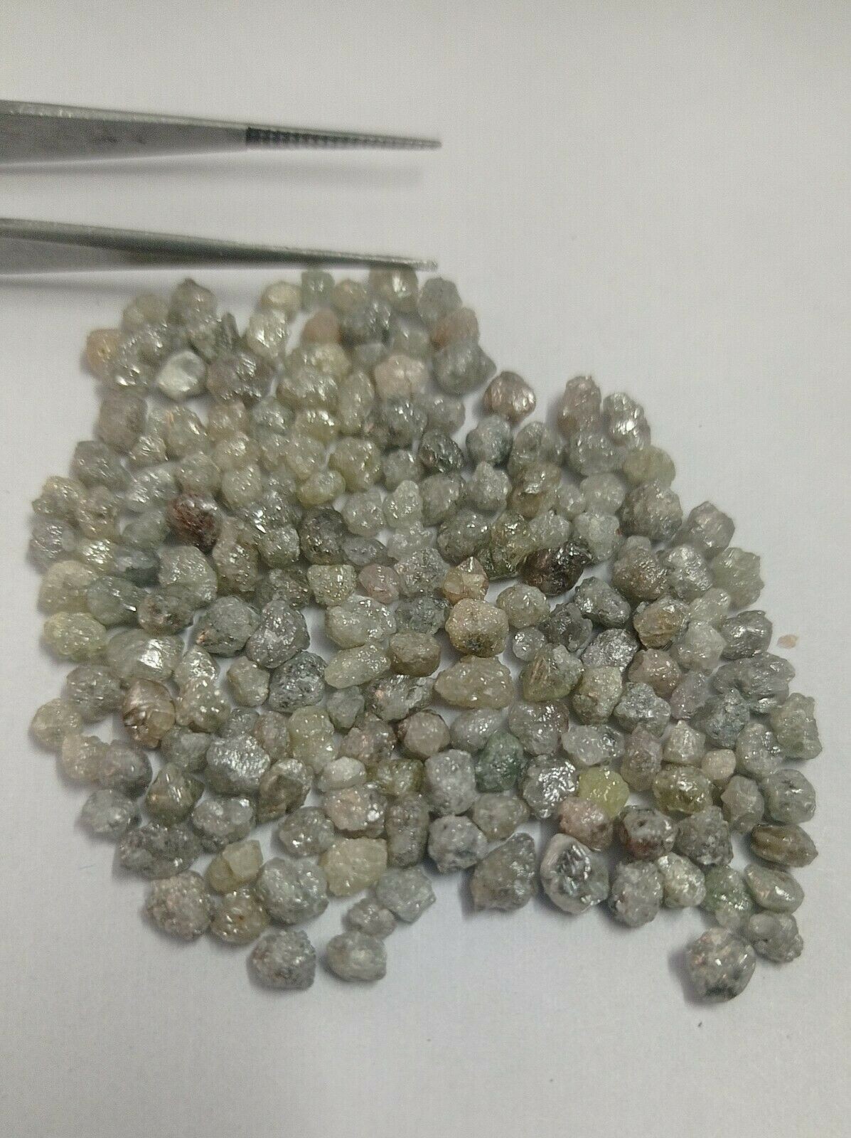 5.00 Ct Natural Silver Uncut Rough Diamonds | 3.00 to 4.00 mm Loose Diamond Lot