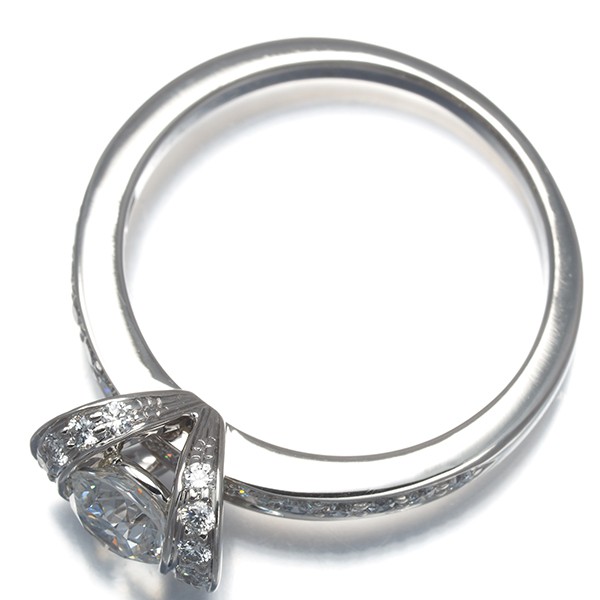 Auth Tiffany&Co. Ring Diamond 0.50ct F VVS2 EX Solitaire US6-6.25 Pt 950