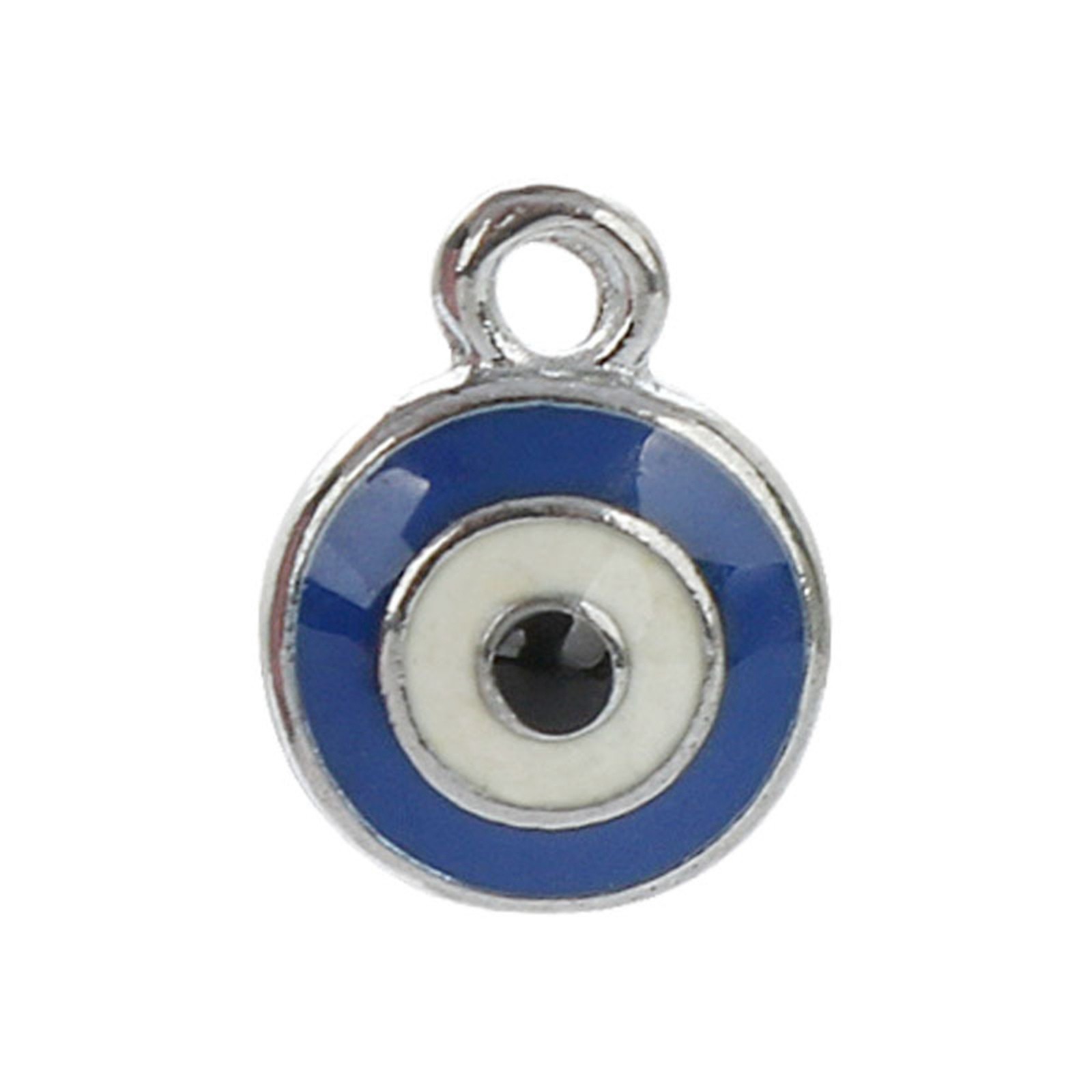 Craft DIY 10mm Evil Eye Charms – Alloy Enamel Red & Blue Protection Pendants