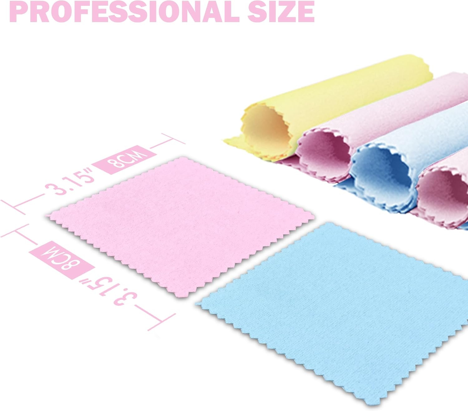 120PCS Jewelry Cleaning Cloth Jewelry Polishing Cloths Individually Wrapped Silv