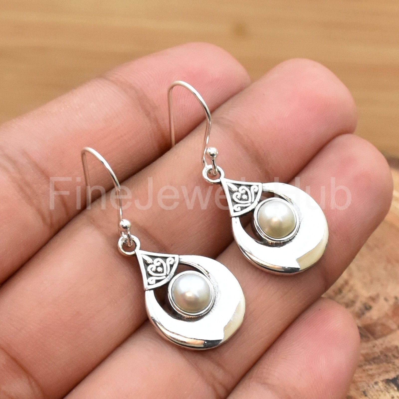 Pearl Silver Earring 925 Sterling Silver Earrings, Women’s Earring, Gift for Her
