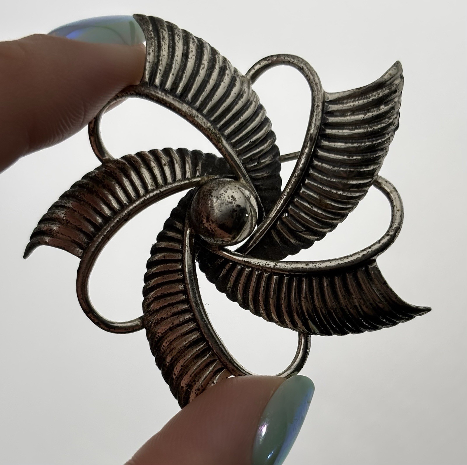 VTG Sterling Silver Brooch Lot Sailboat Dragon Boat Danecraft Pinwheel Filigree