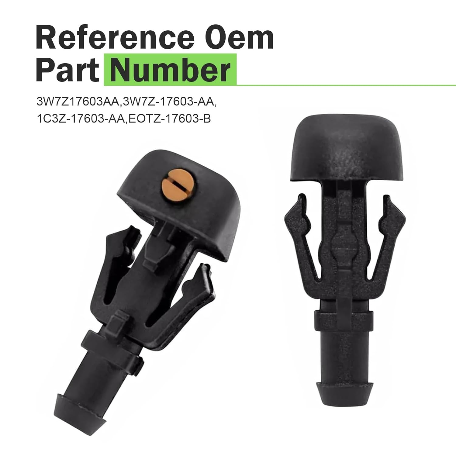 2PCS Front Windshield Washer Nozzle Jet Adjustable Spray for Ford Car Truck