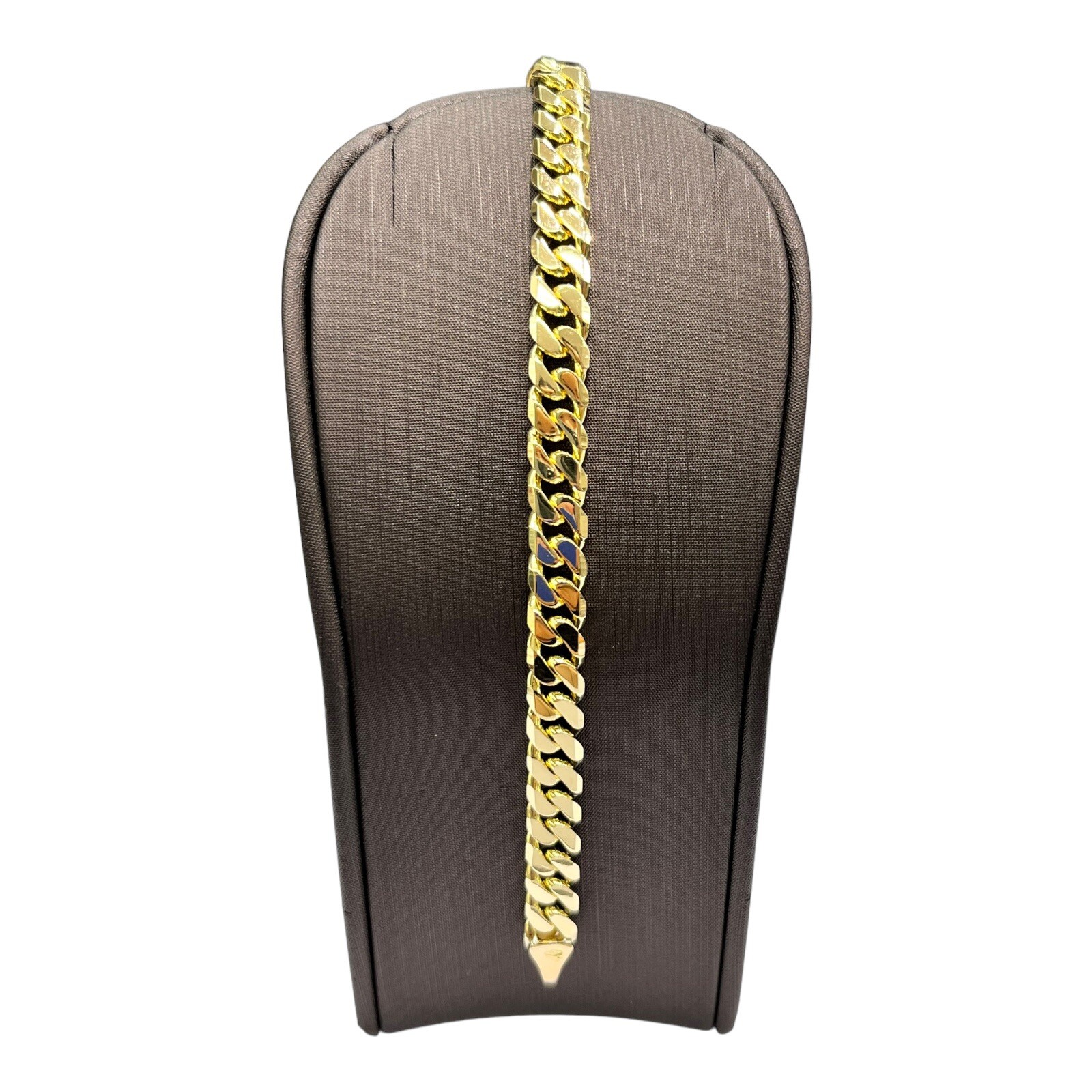 18ct 18k Yellow Gold Curb Cuban Link Bracelet 38.42 Grams 23cm 7mm Wide. New