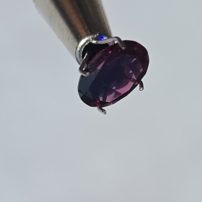 Rhodolite Garnet Oval Cut Purple VS 2pc 7.98×6.09×3.42mm Very Good