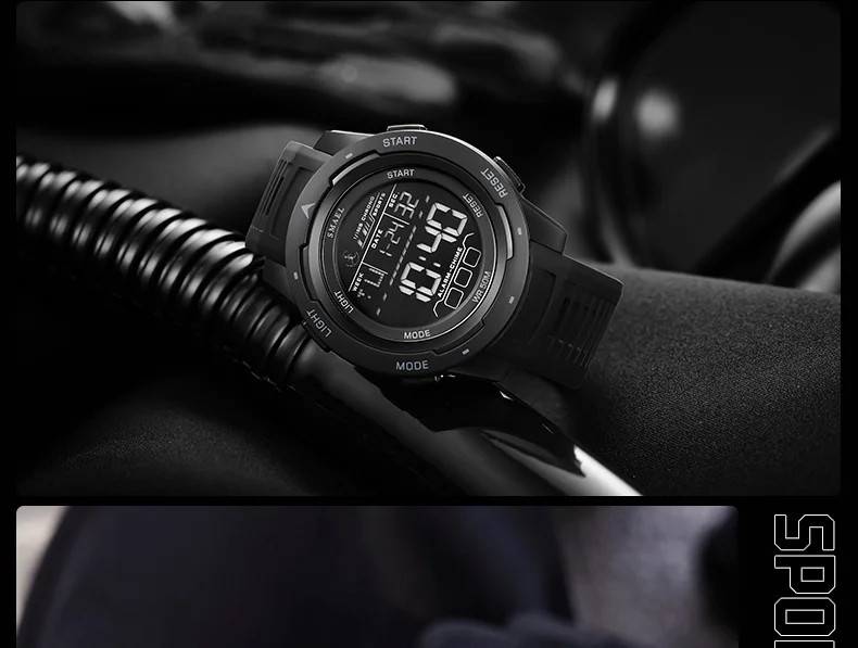 Men’s 50M Waterproof Sport Digital Military Smart Watch Gym Fitness Running Gift