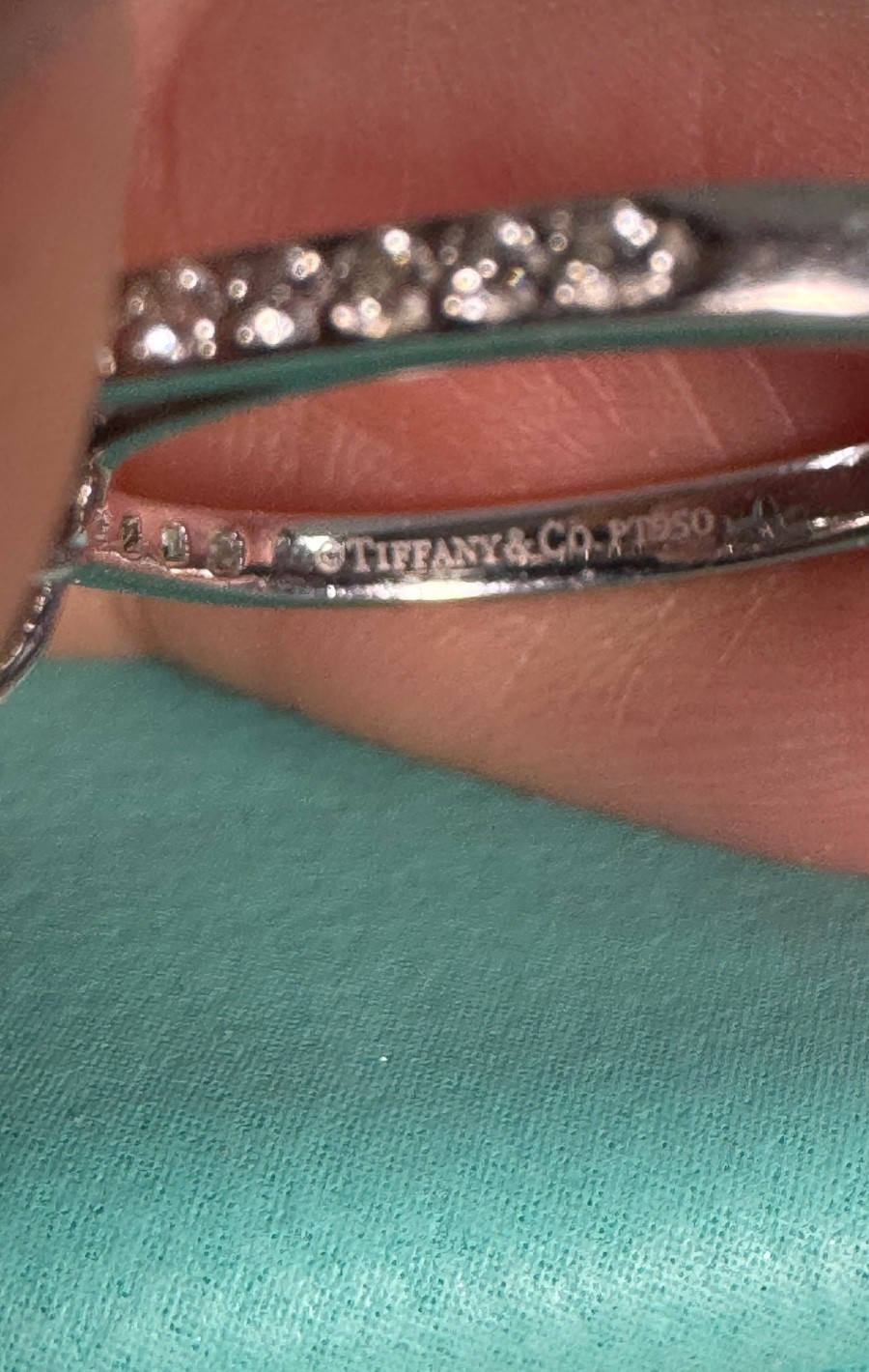 $6,450 TIFFANY & CO. VICTORIA .36CTW DIAMOND PLATINUM FLOWER CLUSTER BAND RING 6