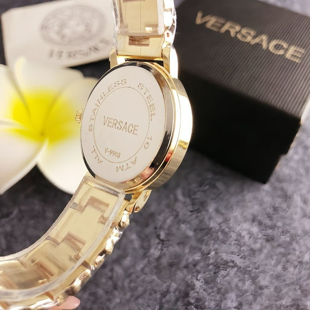 Timeless Versace 32mm Quartz Watch with Alloy Wristband and Box