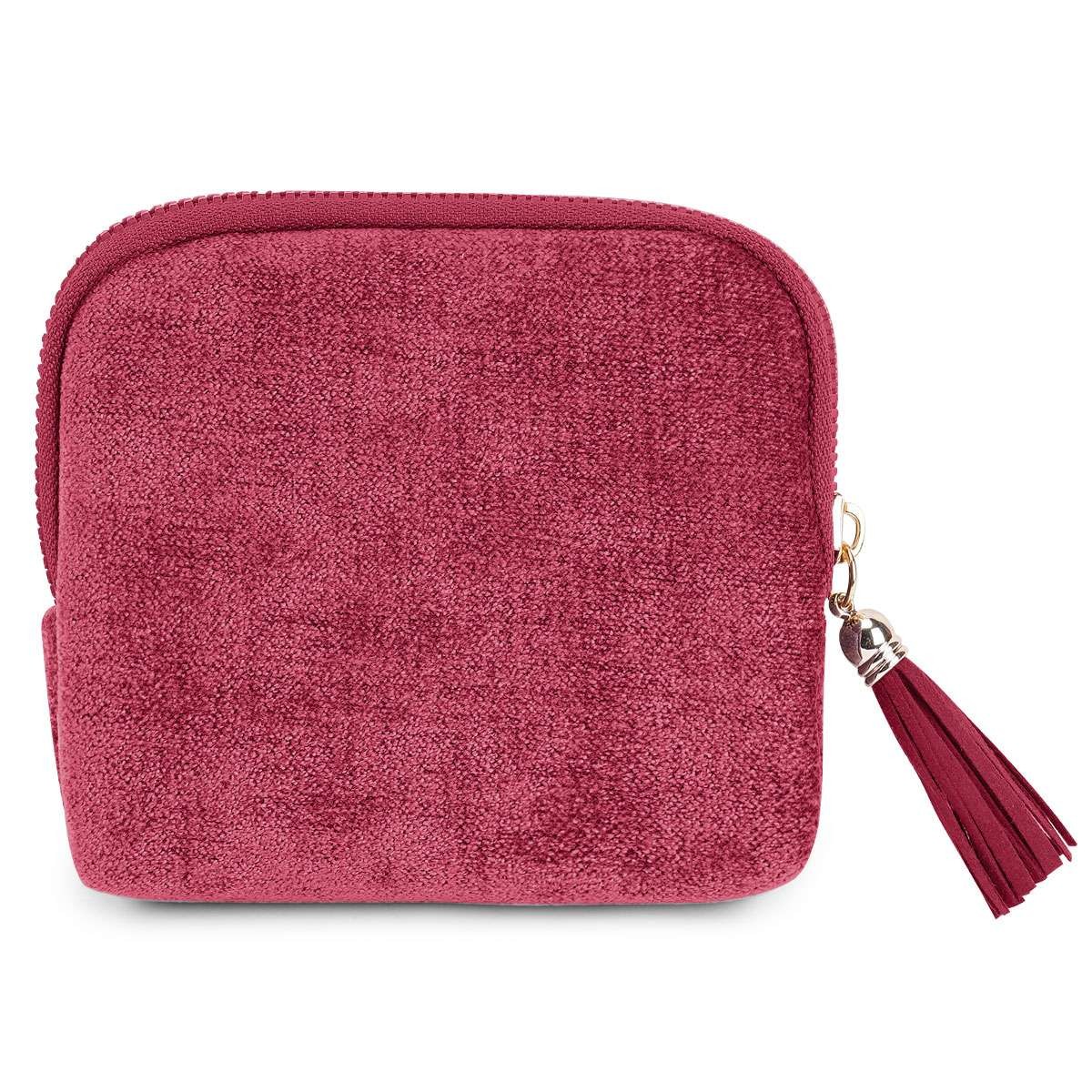 Travel Jewelry Pouch Satin Lined Jewelry Organizer Storage Bag with Zipper