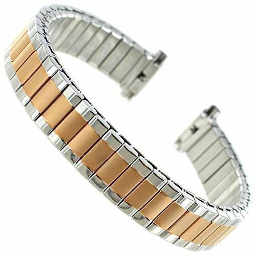 Speidel 10-13MM Two Tone Rose Gold Radial Twist O Flex Expansion Strap Watchband