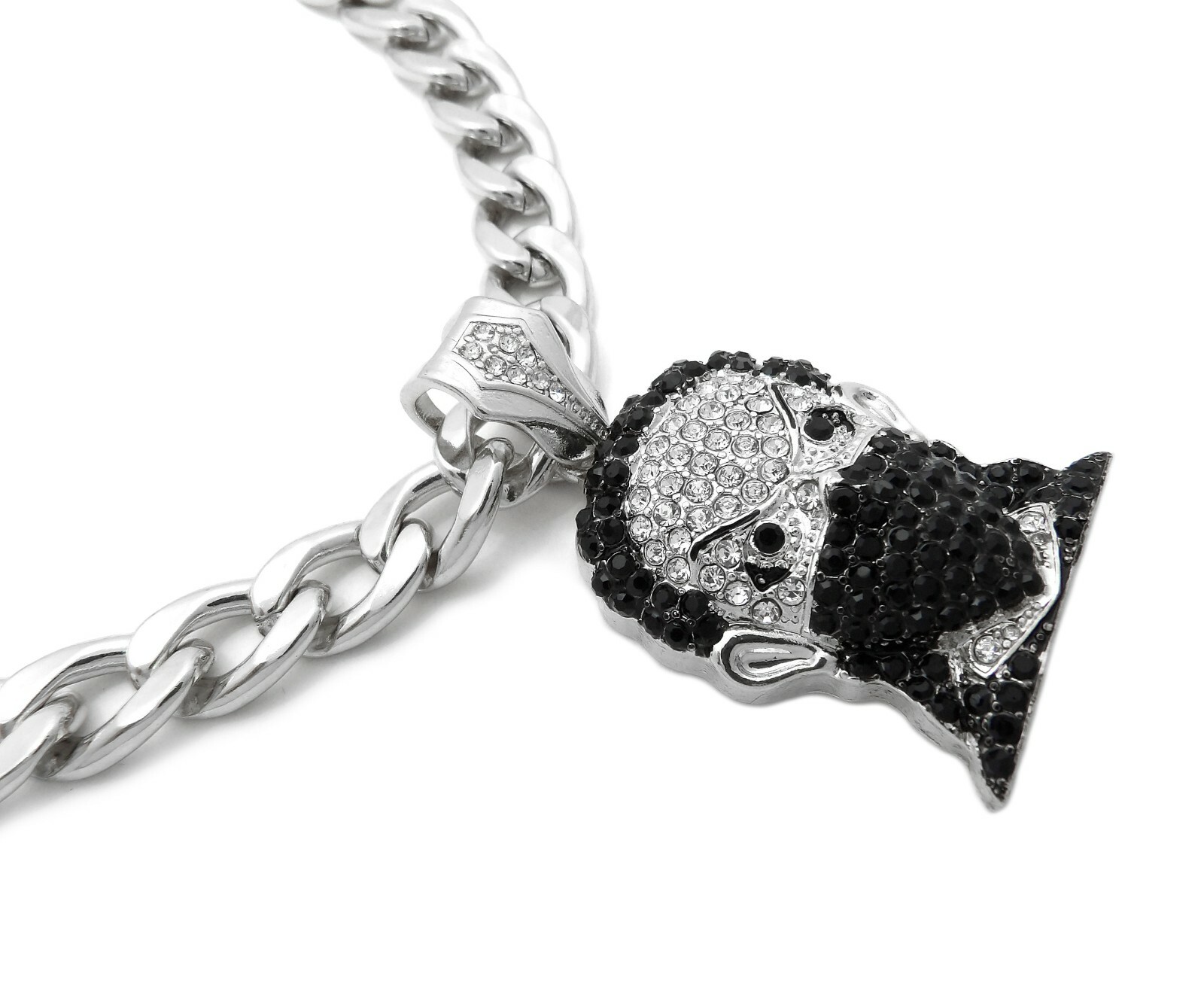 ICED MASK GOON BOONDOCK PENDANT 11mm 18″ 20″ CUBAN CHOKER CHAIN HIP HOP NECKLACE