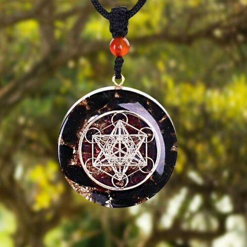Black Tourmaline Orgone Necklace Crystal Healing Spiritual Protection Pendant