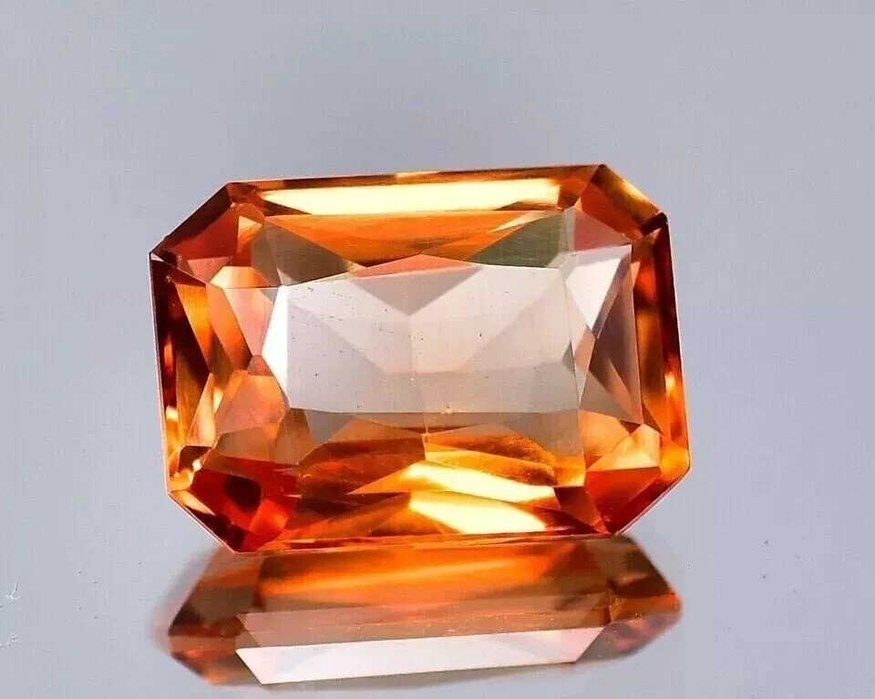 Emerald Cut 22-24 Ct Padparadscha Sapphire Natural EGL Certified Loose Gemstone