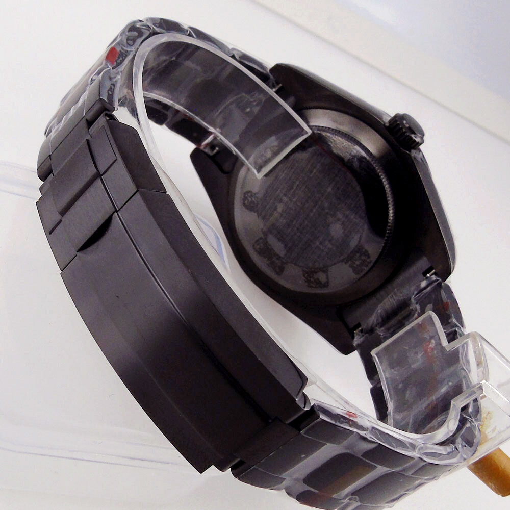Black PVD 36MM sapphire glass Watch Case fit NH35 NH36 miyota 8215 2836 2824