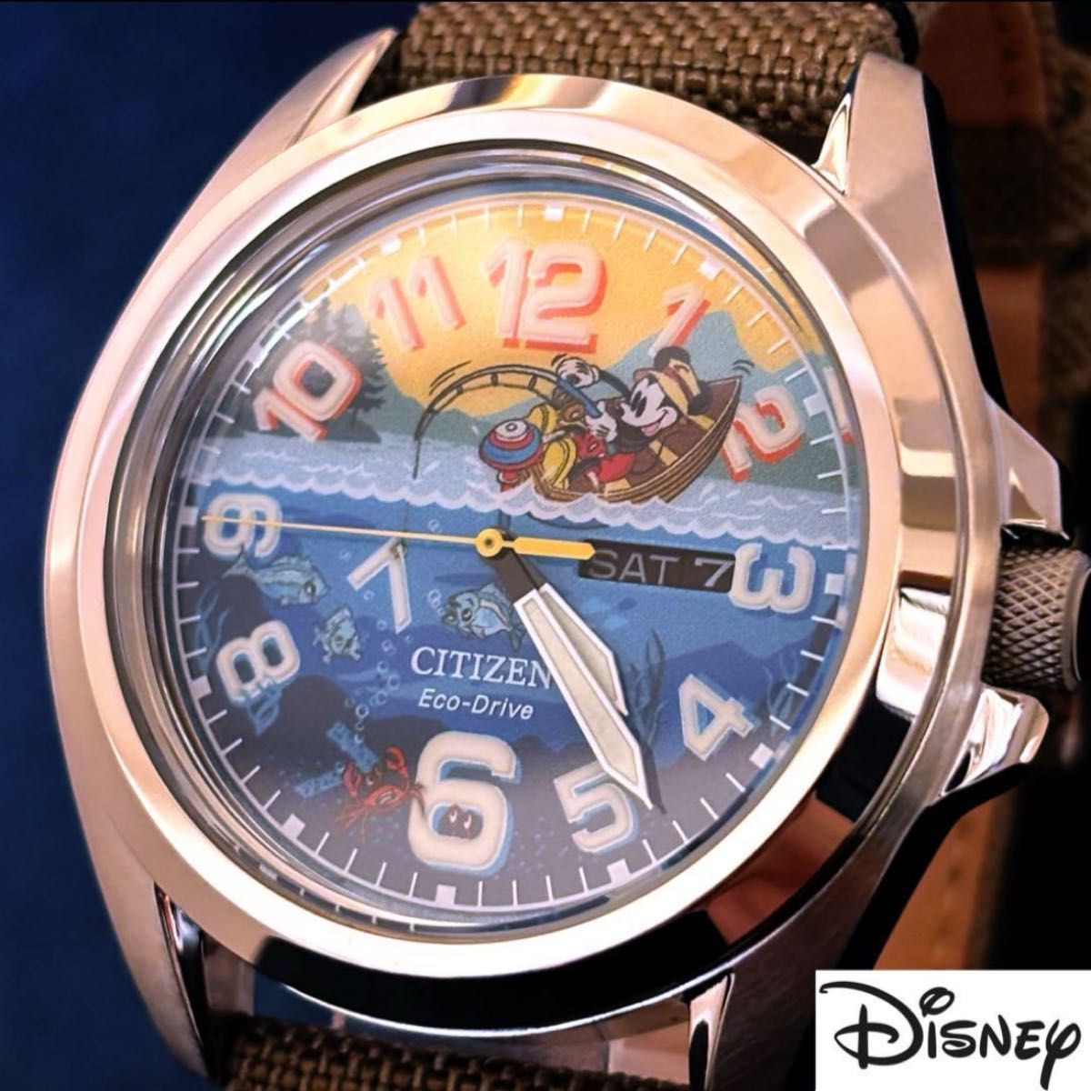 [B1P] Citizen Disney Mickey Mouse Fishing Wristwatch Mens Watch Quartz [w9t]