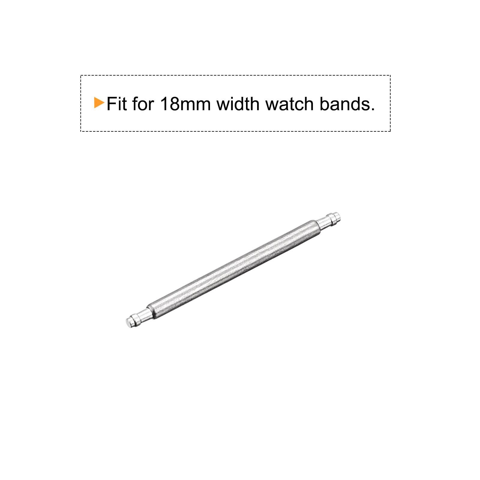 18mm Watch Band Pin 1.3mm Dia Steel Single Flanged End Spring Bar Pins 200pcs