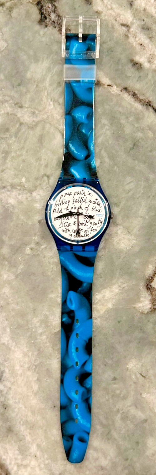 Swatch – Blue Pasta – GG138 – 1995 – Original Art Box – Art – Gent