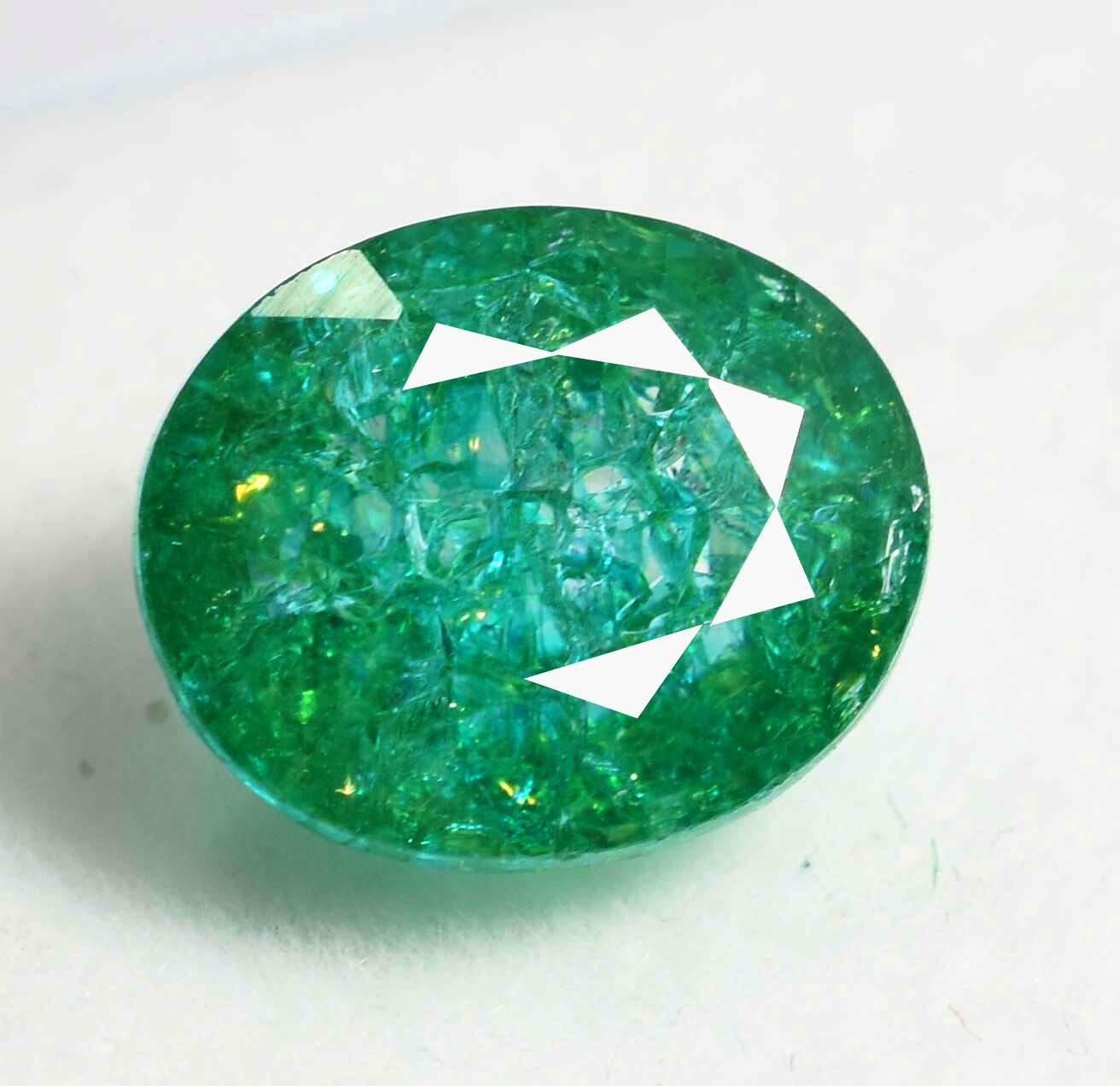 Natural 7.30 Ct Certified MUZO Colombian Emerald 12×10 MM Oval Unheated Gemstone