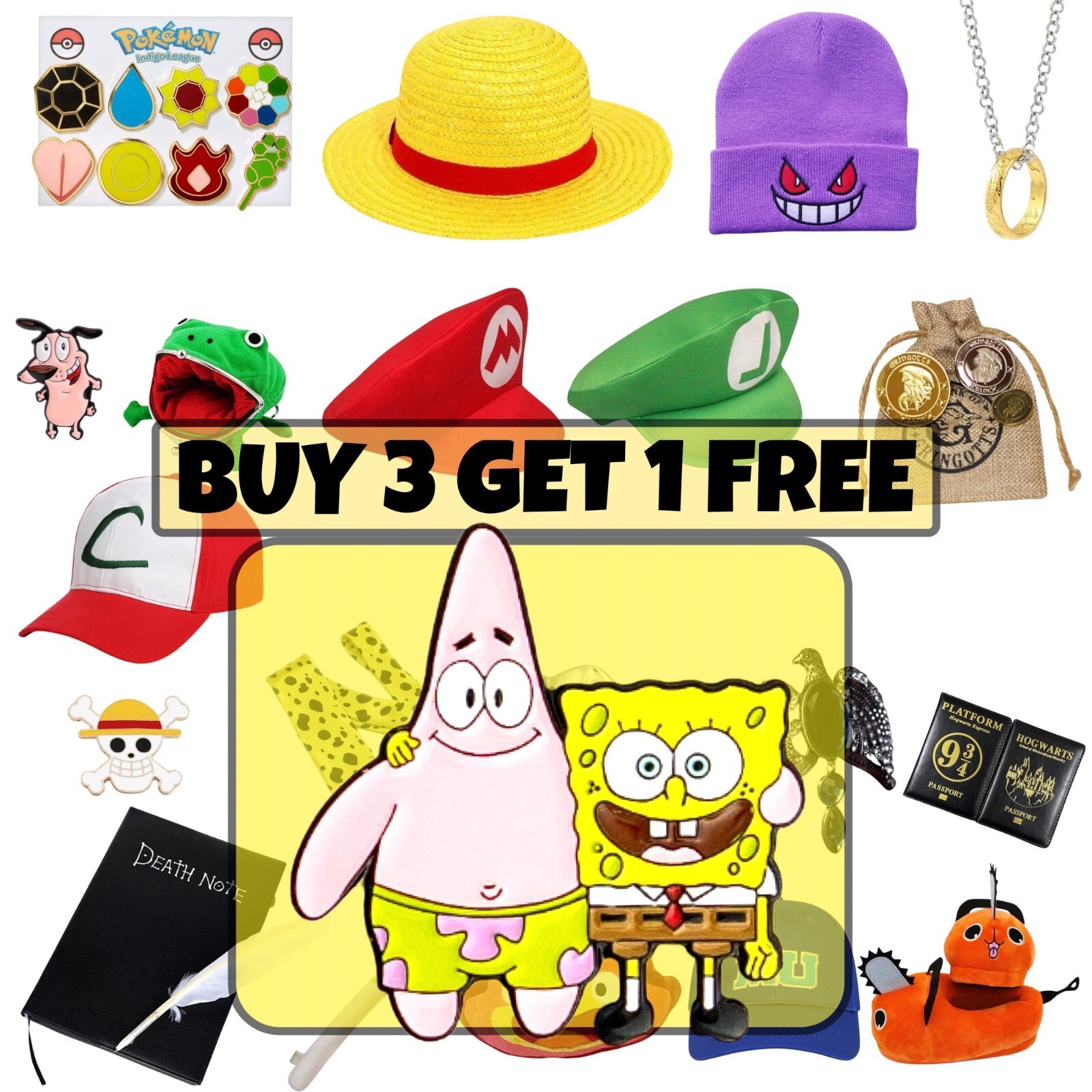 Spongebob SquarePants and Patrick Star Freindship Pin Brooch from TV Show