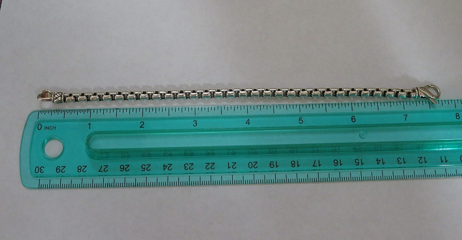 JAI John Hardy 5.3mm Sterling Silver 925 Round Box Chain Bracelet 7.5”