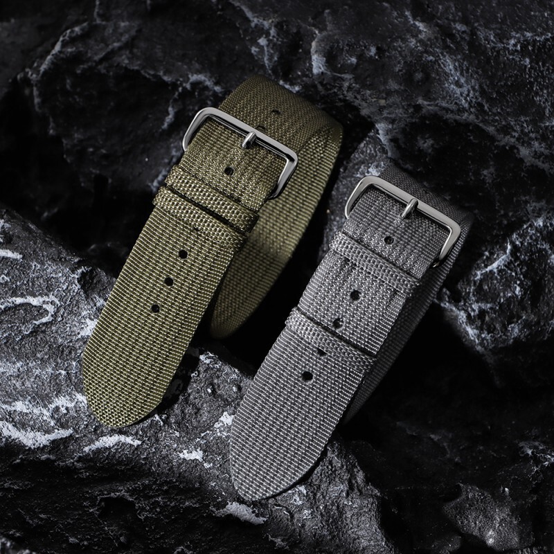 High quality nylon watch band canvas watch strap single pass 20 22mm universal