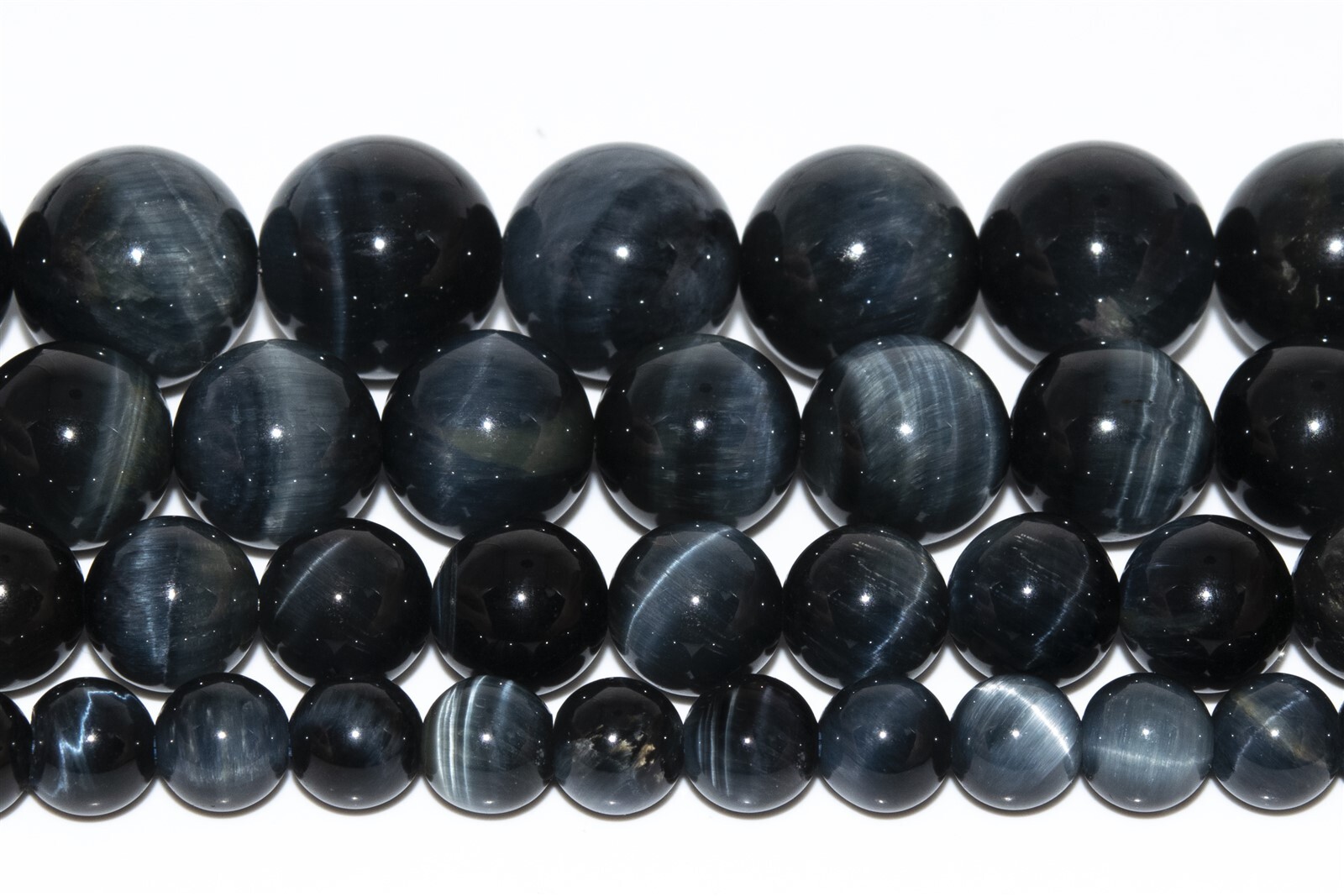 Natural Hawk Eye Blue Tiger Eye Grade AA Round Loose Bead 6/8-9/10/11-12/14MM