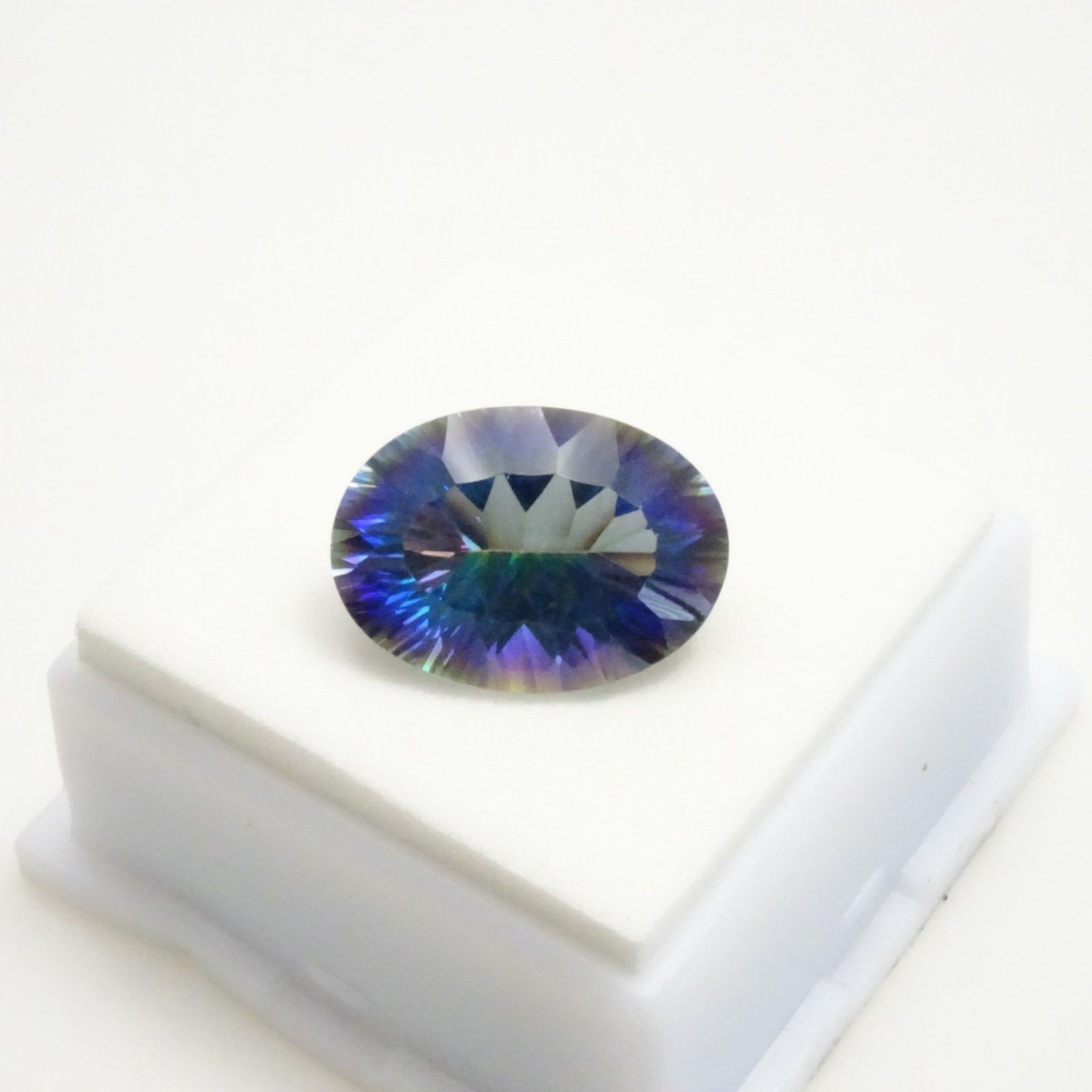 Stunning Mystic Quartz Oval 10.30ct – 18x13mm – Concave Cut – Brazilian Quartz
