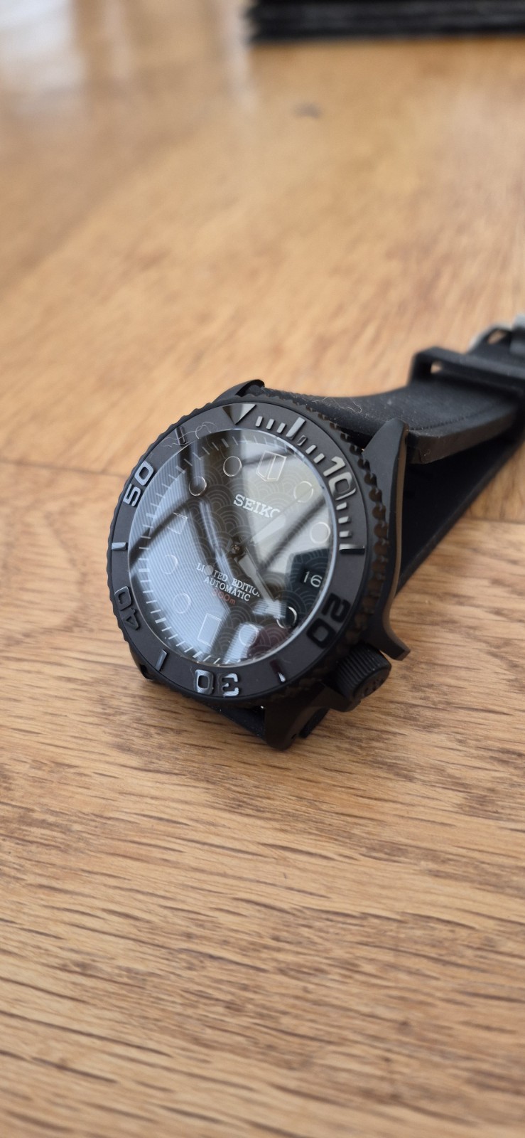 Seiko 7s26 Stealth Divers Watch Automatic Black SKX007