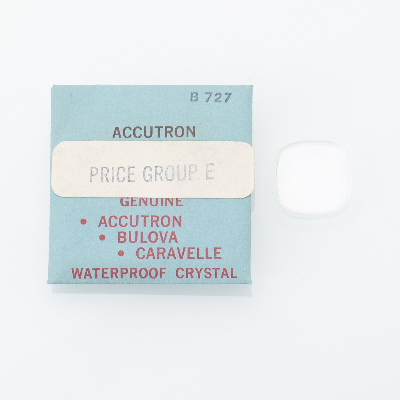 NOS Original Genuine Bulova B727 Acrylic Crystal 17.4mm Watch Part (C1D14)
