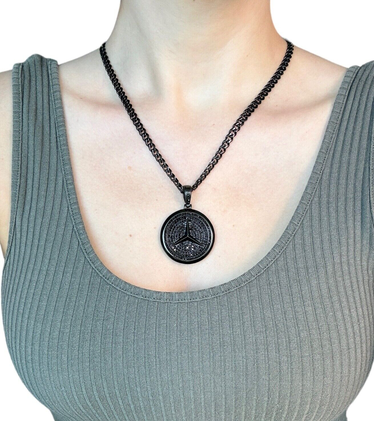 Large Mercedes Benz Necklace