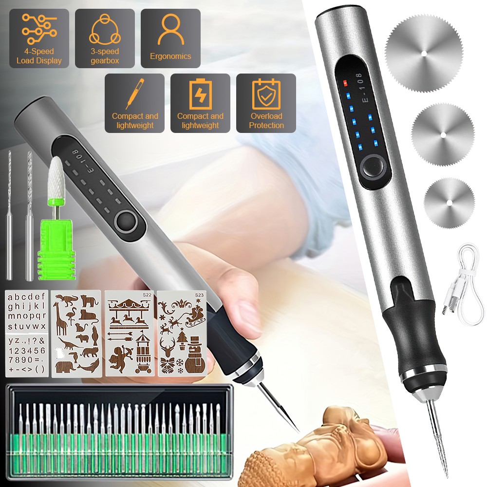 Professional Engraving Cordless Pen For Artists&DIY Variable Speed Rotary Tool