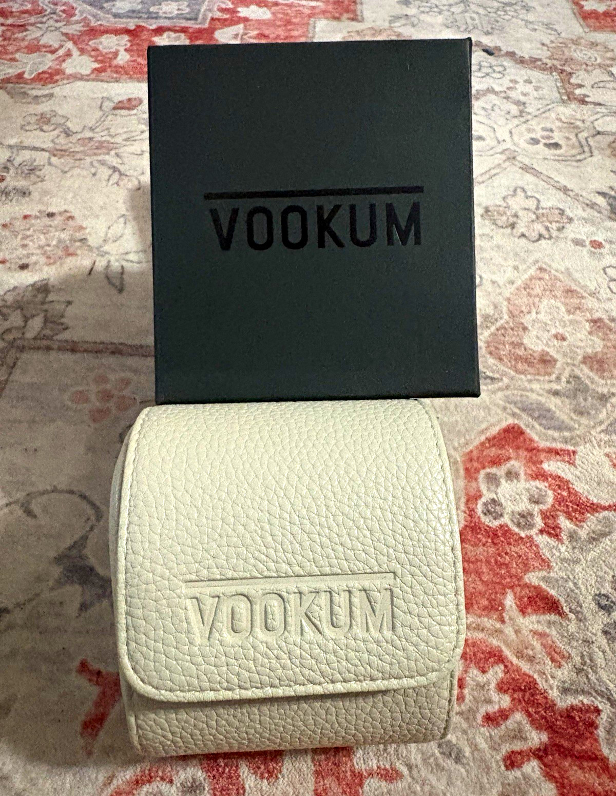 VOOKUM White Travel Pouch Watch Case/Box, Capacity 1 Watch