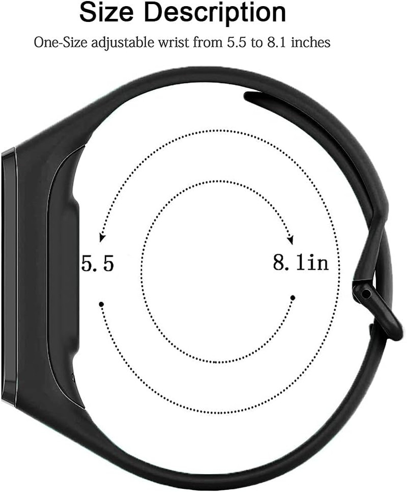 Lustre 6 Pack Replacement Bands Compatible with Samsung Galaxy Fit 2 SM-R220 for