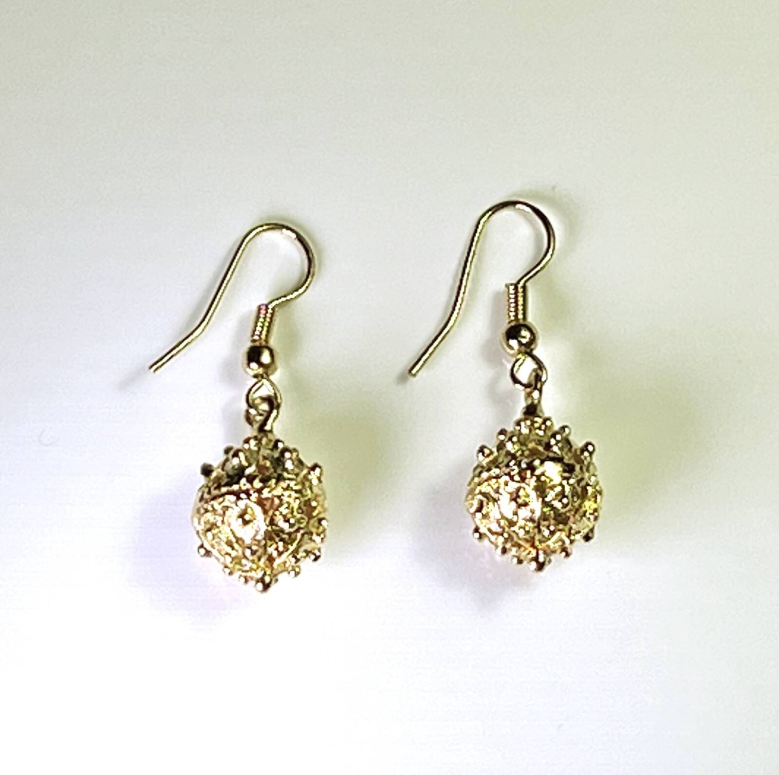 *NEW* Traditional Croatian Handmade Drop Earrings Šibenik Buttons Gold Plated