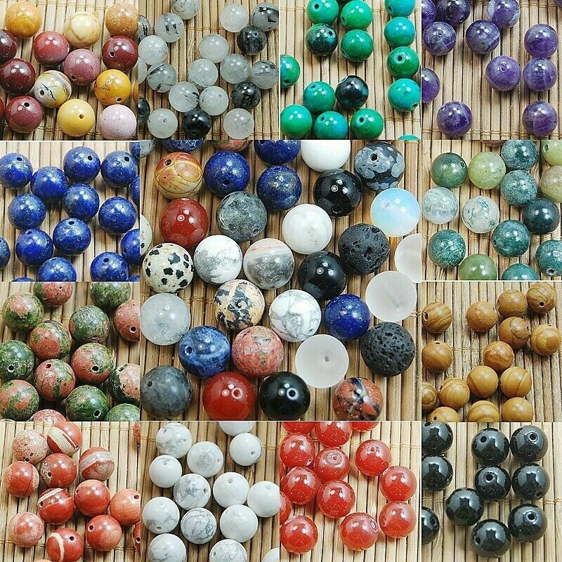 Wholesale Natural Gemstone Round Spacer Loose Beads 4MM 6MM 8MM 10MM 12MM