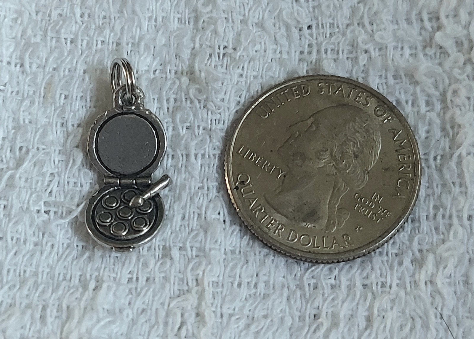 “Compact” Pewter Charm New