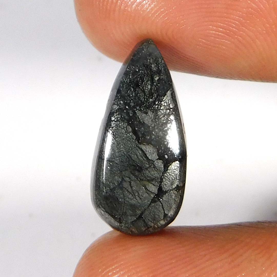 100% Natural Unique MARCASITE Pear Cabochon 6.45Cts. Loose Gemstone