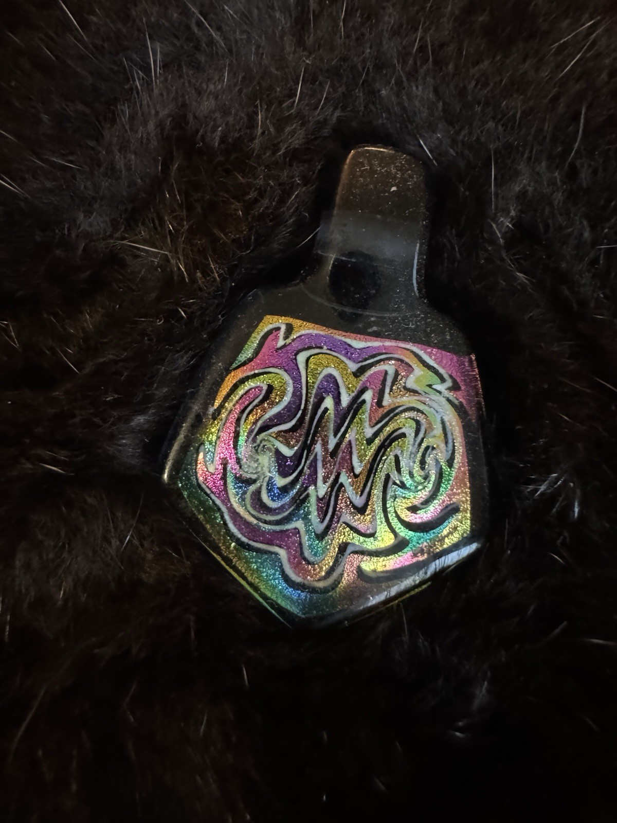 Wigwag In Pentagon Handblown Glass Pendant