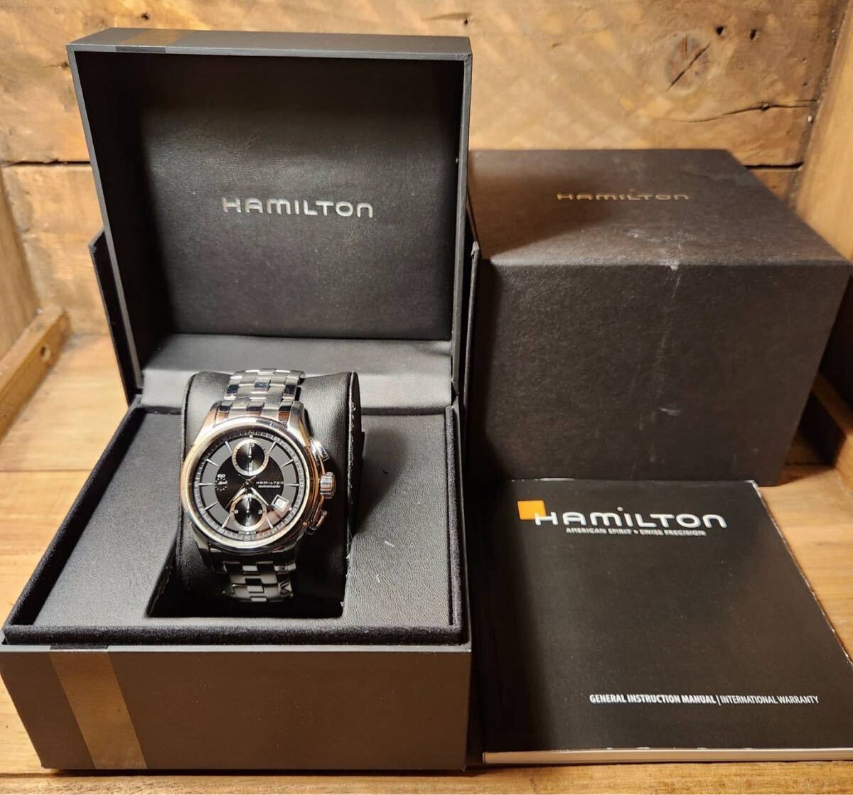 [B1P] Hamilton Jazzmaster Auto Chrono Automatic Khaki Mens Watch [t9n]