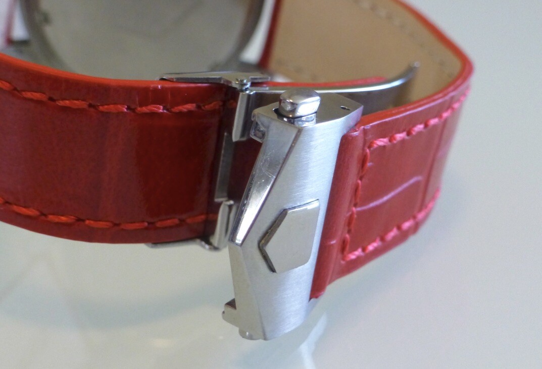 22mm, 20mm Genuine Leather Watch Band Strap with Deployment Clasp