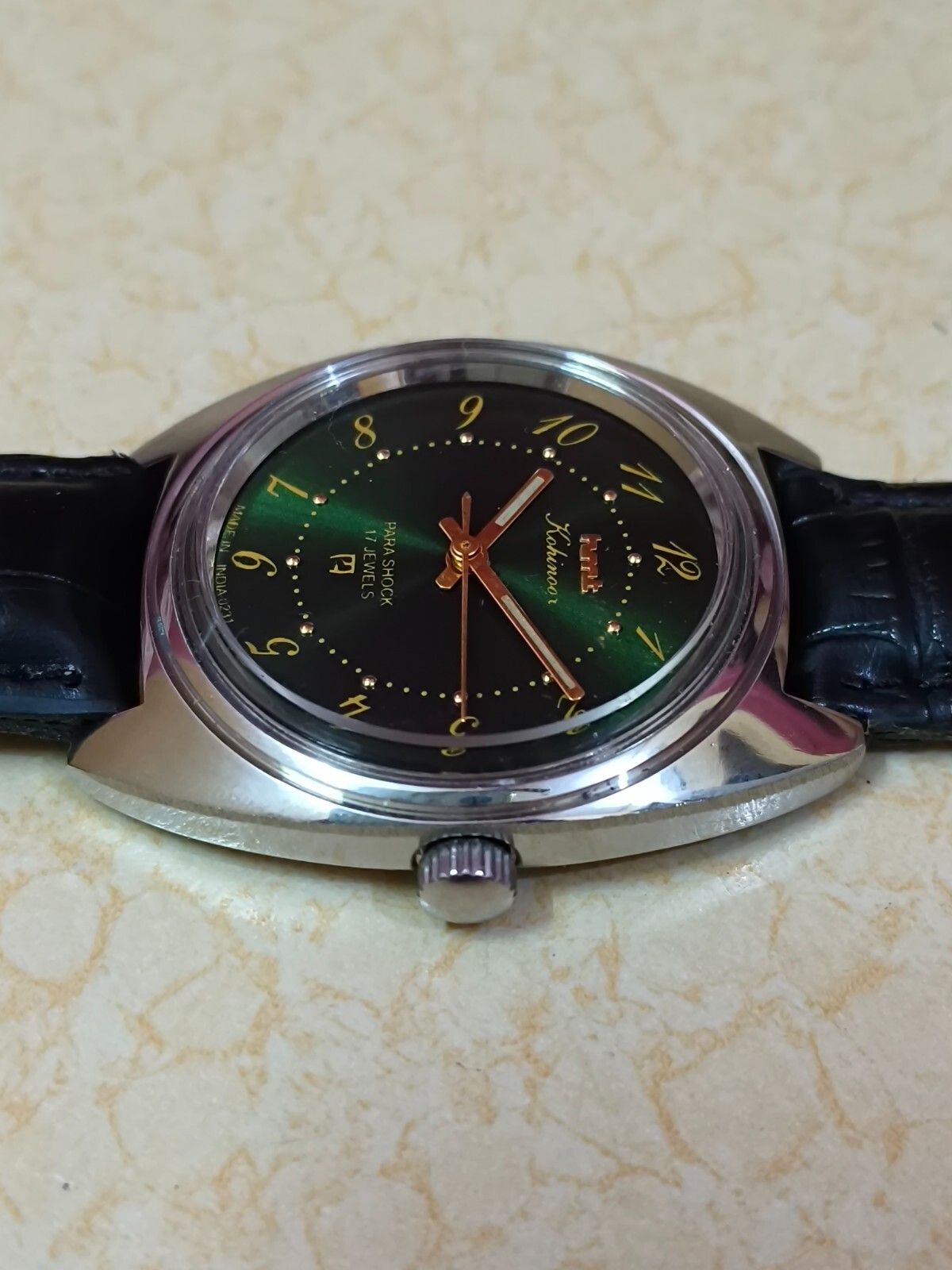 Vintage HMT Kohinoor Green 17 Jewels Mechanical Hand Winding Men’s Wrist Watch