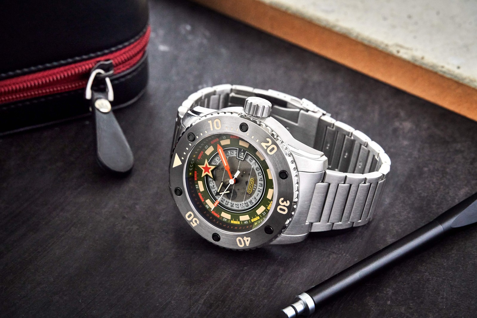 Kondor Tritium Limited Edition Silver / Green Green Dial Wristwatch CP-7095-33
