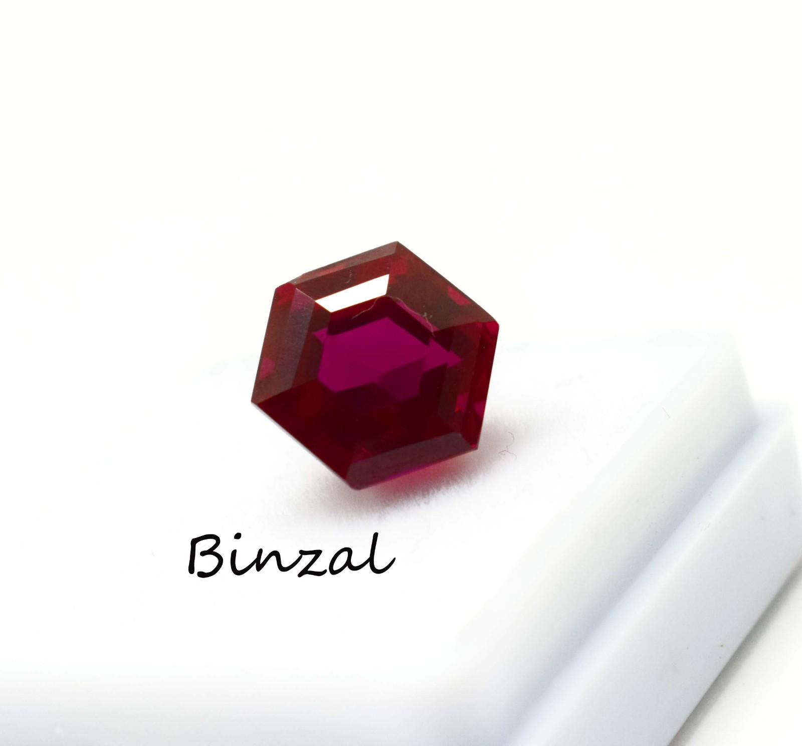 5Ct Deep Pigeon Blood Ruby Hexagon Cut Loose Gemstone Red Burma Myanmar Ruby