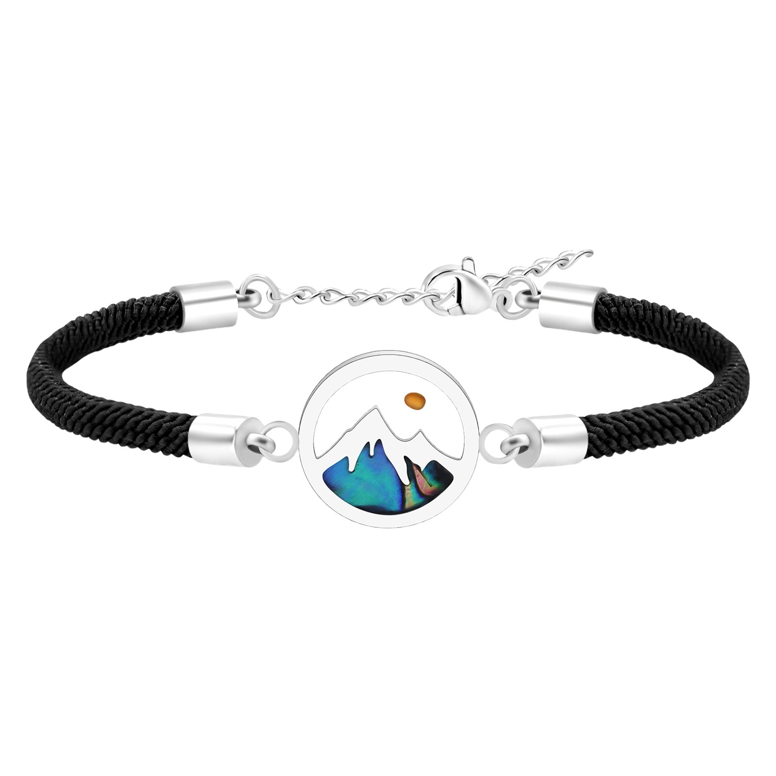 Women Mustard Seed Mountain Stainless Steel Bracelet Christian Religious Gift