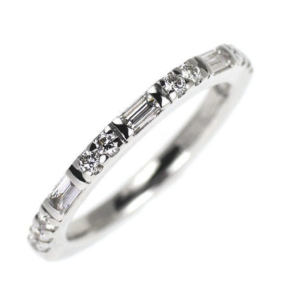 Orecchio Pt900 Diamond Ring 0.27ct Half Eternity Pink – Auth free shipping from