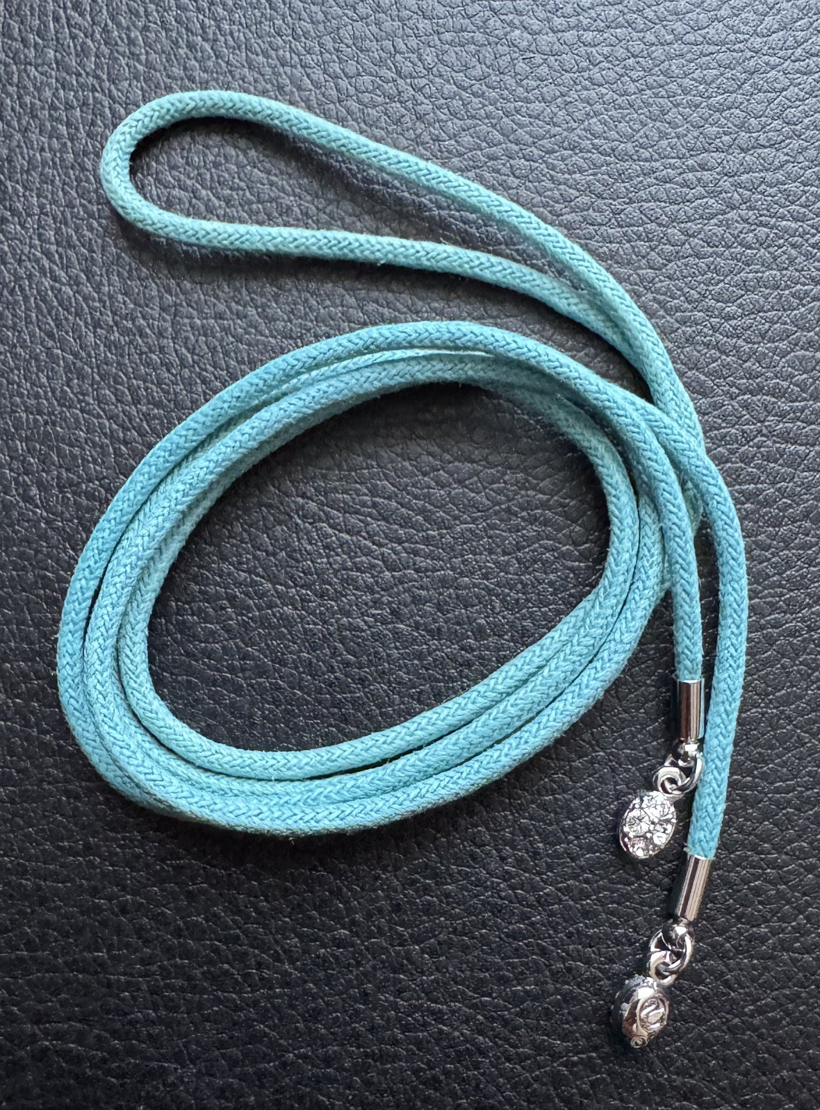 Genuine Swarovski Rope Necklace for Charm/Pendant, rhodium plated, 82cm