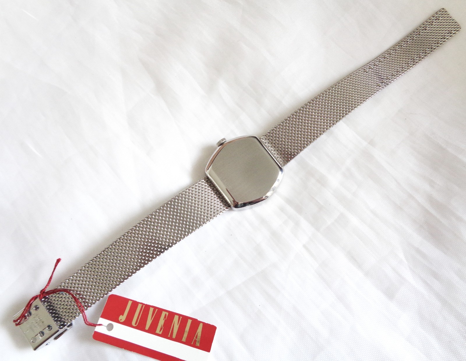 Vintage Juvenia Winding Stainless Steel Ladies Watch Ref 9107X-BA Swiss 17J NOS